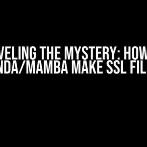 Unraveling the Mystery: How does Conda/Mamba make SSL files?